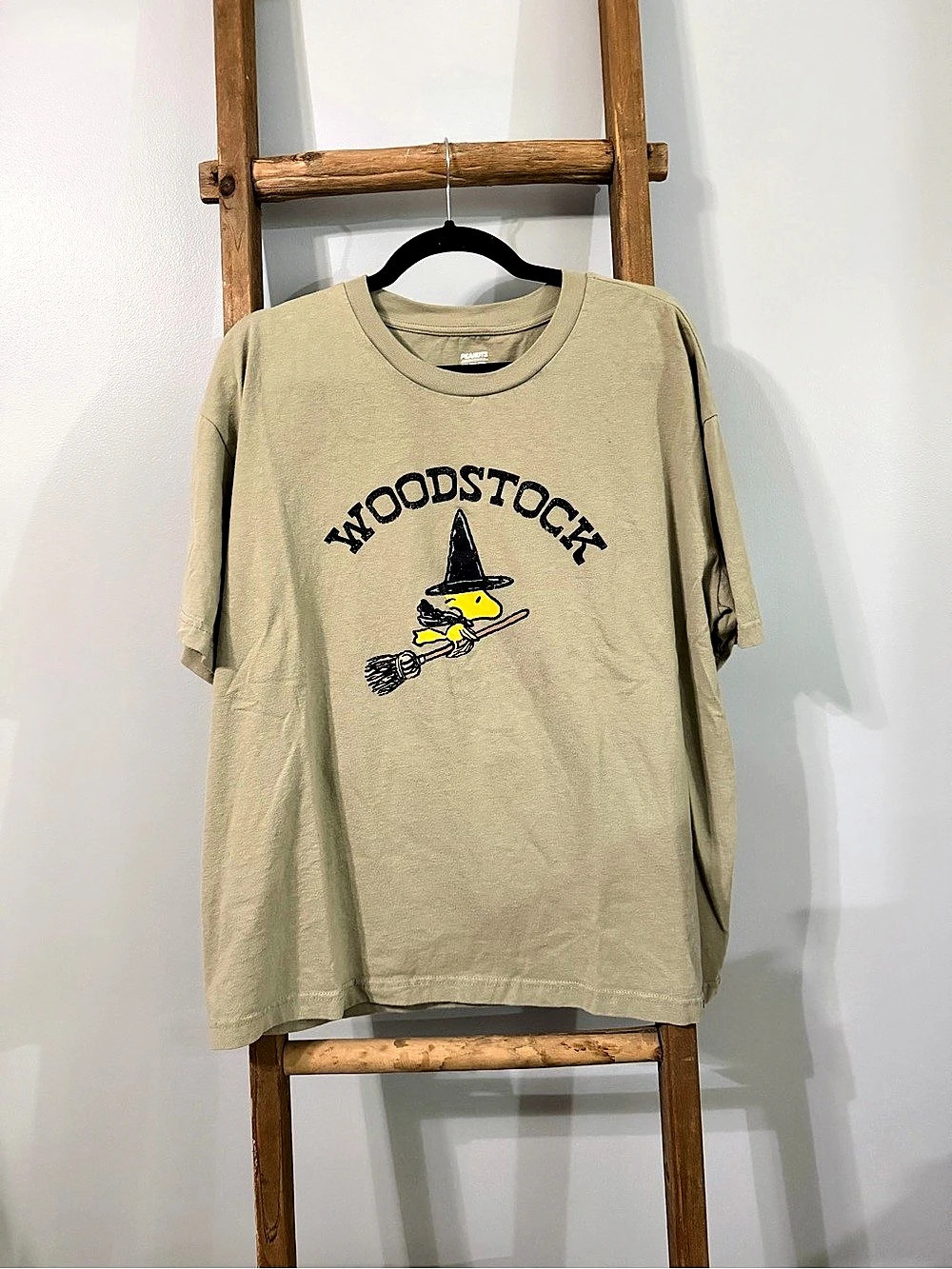RSQ Peanuts Woodstock Graphic Tee Green & Yellow XL